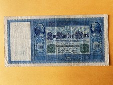 1910 German 100 Mark Banknote Green seal
