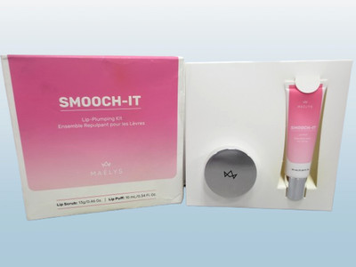 MAELYS COSMETICS SMOOCH-IT LIP PLUMPING KIT LIP SCRUB & LIP PUFF BOXED