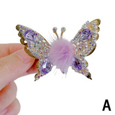 3D Flying Butterfly Hairpin Clips Flying Shiny Rhinestone Hairpin-Girl Gift --