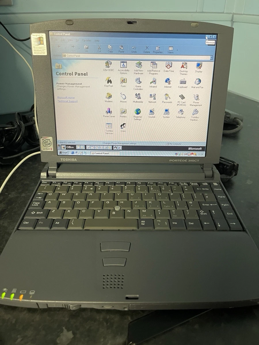 Portable Rétro Gaming Toshiba Satellite 4010CDS – Windows 98 – Pentium II 266