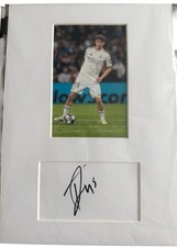 Thiago Pitarch Hand Signed A4 Real Madrid Display Mount With COA