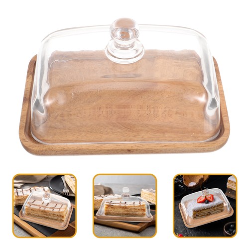 Dessert Pastry Plate Cake Cover Stand Charcuterie Board with Lid Domed - Picture 8 of 12
