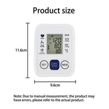 Automatic BP Blood Pressure Monitor Upper Arm Large LCD Adjustable Cuff
