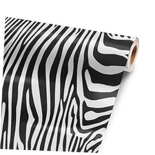 12  x 52  Vinyl Wrap Sheet for Large or Custom 12-inch 12  x 52   Black Zebra