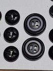 47 Antique Vintage Black Plastic?  Sewing Buttons — photo 5