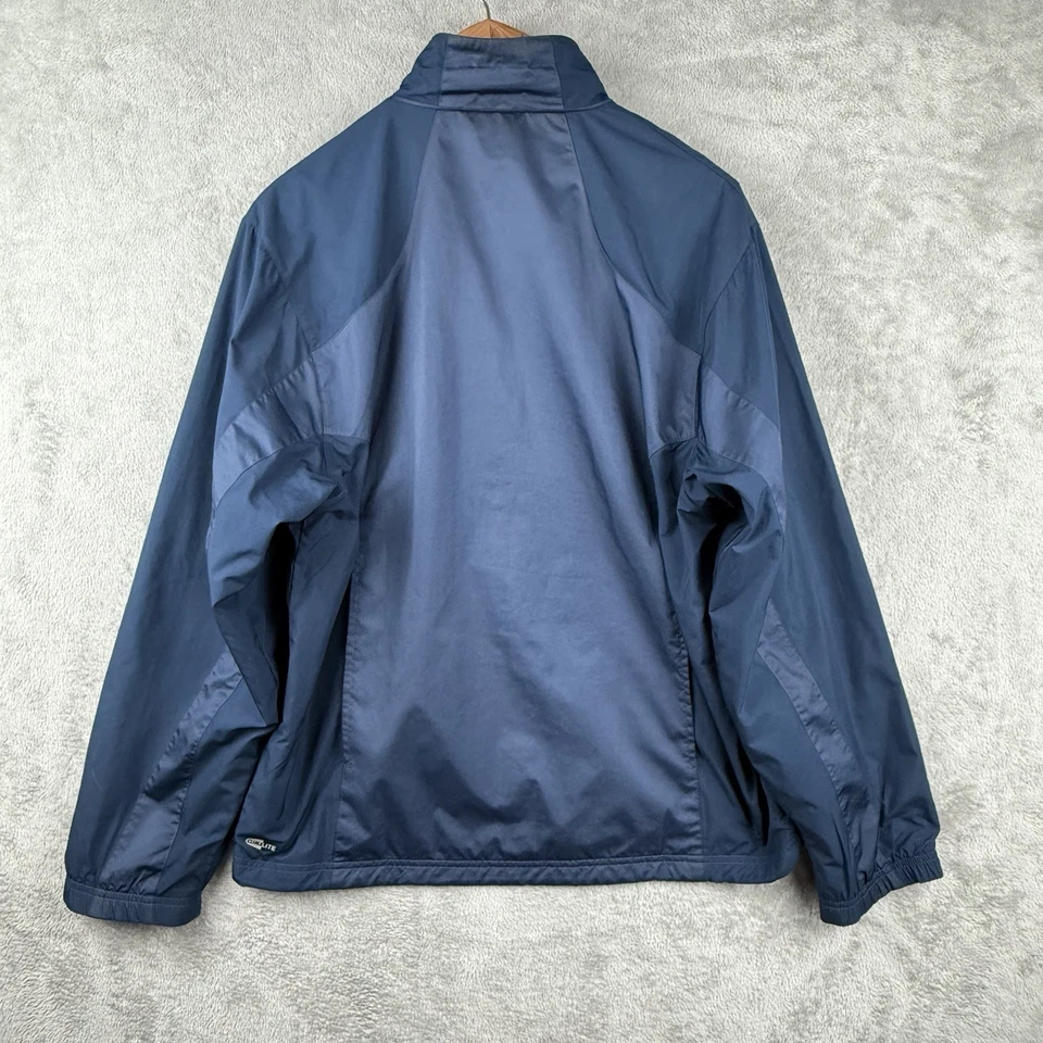 Adidas Y2K Track Jacket Mens S Navy Blue Full Zip 3 Stripe Outdoor Activewear - Image 2 of 4