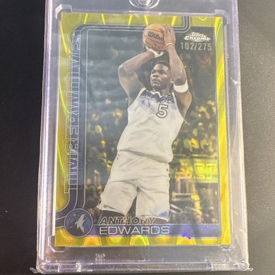 Topps 2024-25 Chrome Anthony Edwards Parallel 102/275 #157 Timberwolves