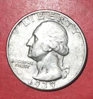 1939D US Washington SILVER Quarter! "Denver" Mint! XF! Old US Coin!