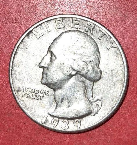 1939D US Washington SILVER Quarter! "Denver" Mint! XF! Old US Coin!