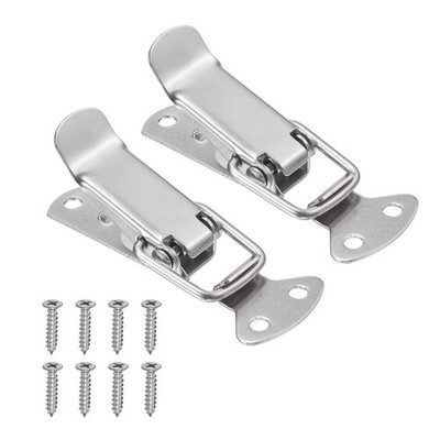 2Pcs 2.3'' Stainless Steel Spring Loaded Toggle Latch with Mounting Screws