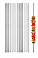 50X Set GrillspießE Edelstahl SchaschlikspießE 33Cm Schampura FleischspießE Rund