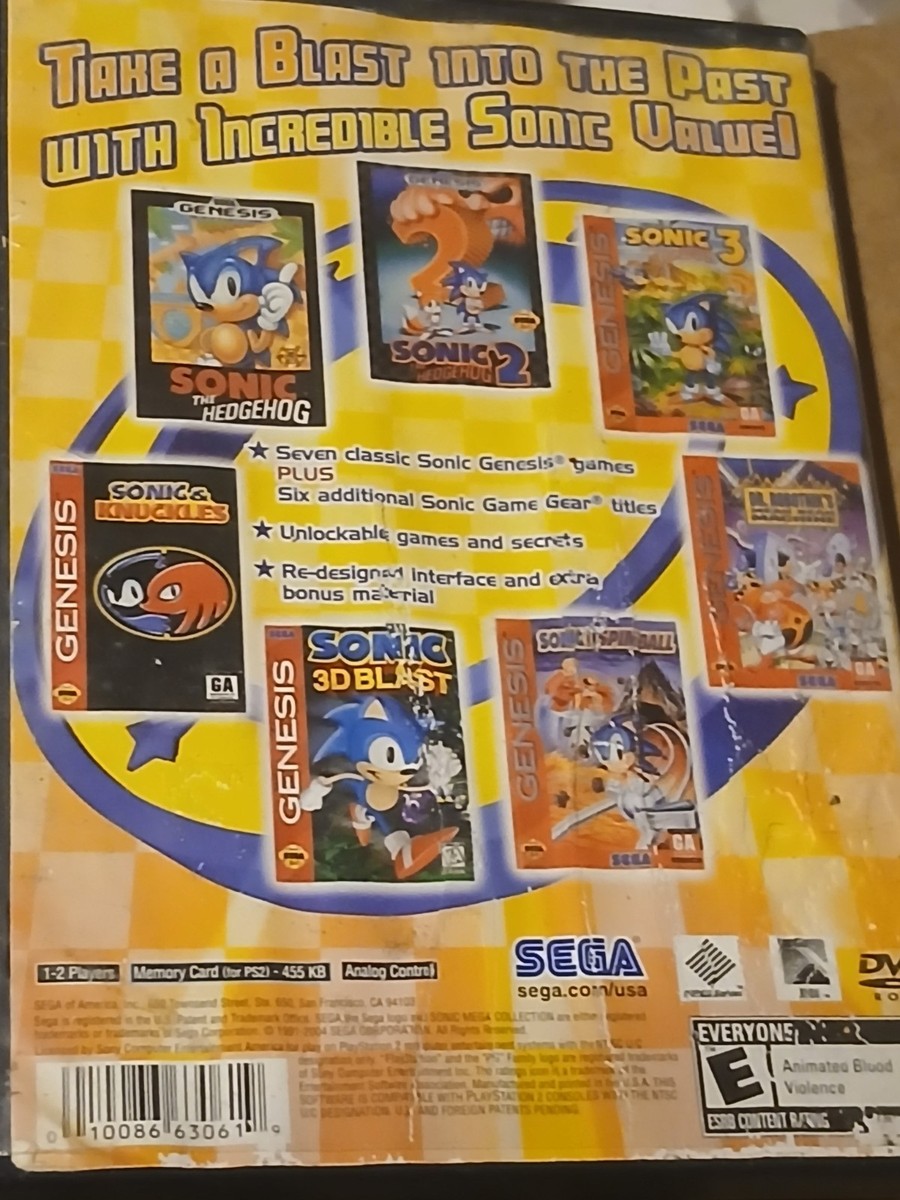 Sonic Mega Collection Plus Greatest Hits Sony PlayStation 2 (PS2