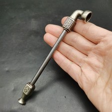 Vintage Copper Smoking Pipe 14cm Iron Stem An...