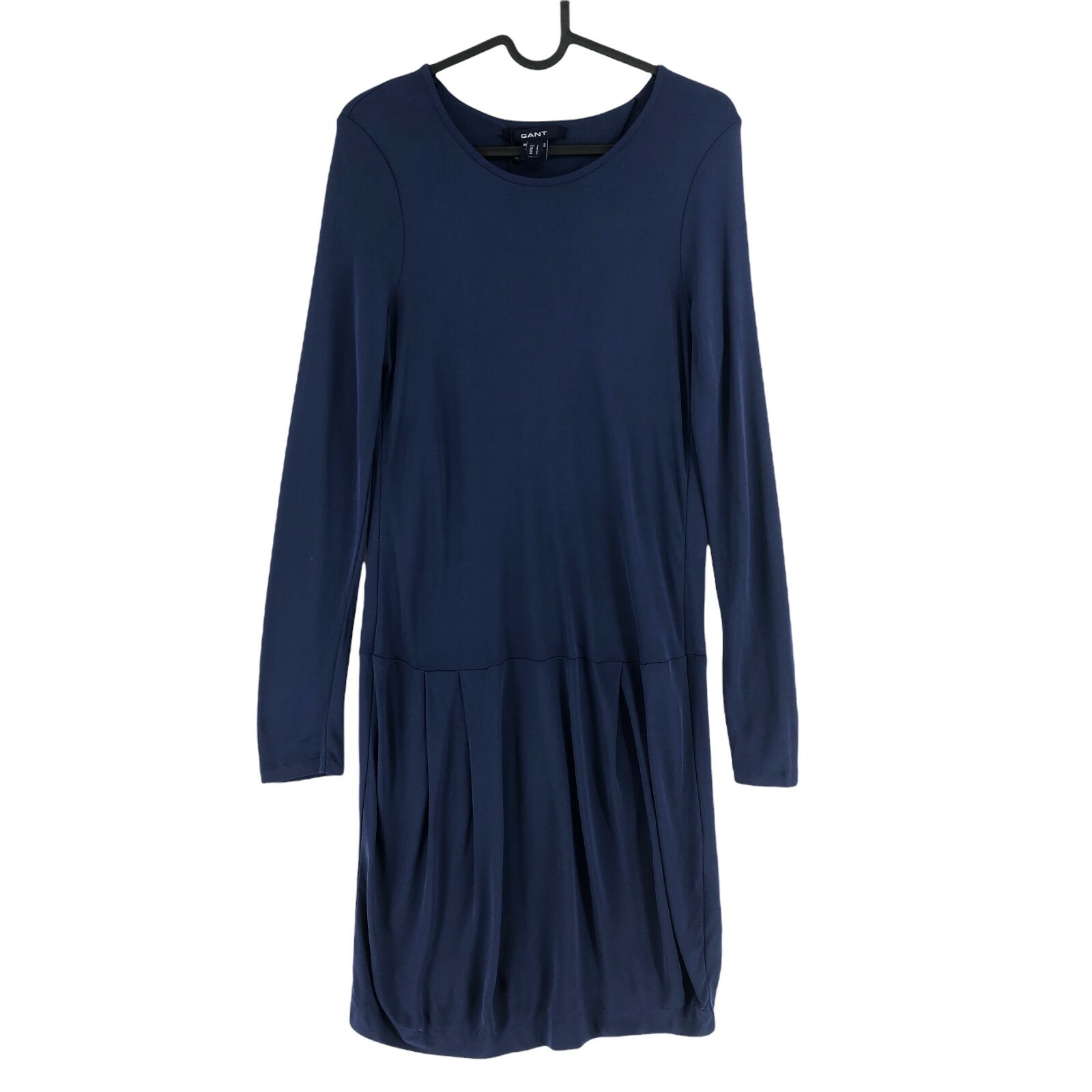 RRP 209€ GANT Azul Marino Cuello Redondo Vestido Espalda Descubierta TALLA S