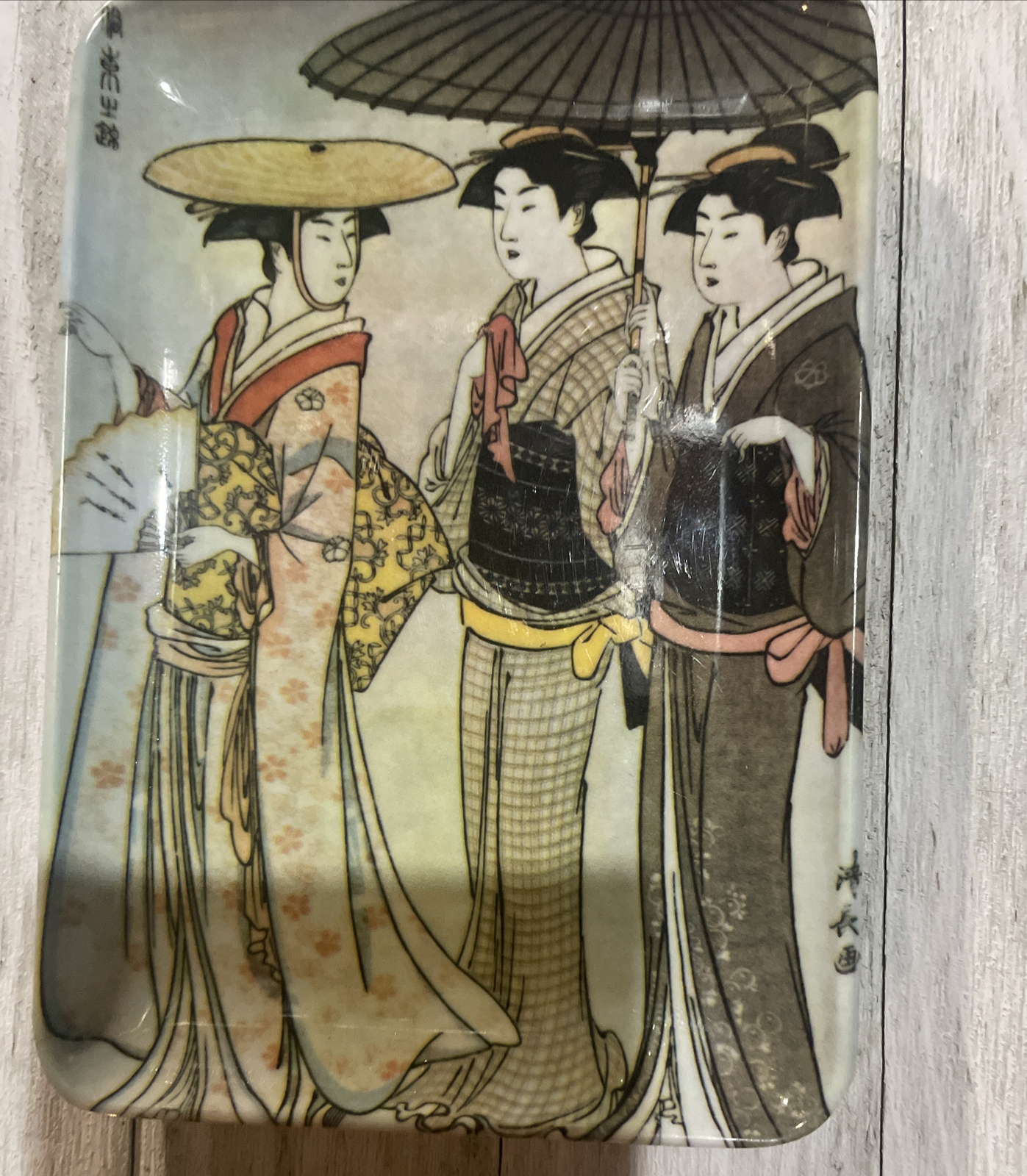 Set of 5 Vintage DECORATIVE CRAFTS INC Melamine Trays Made in Italy 6"x