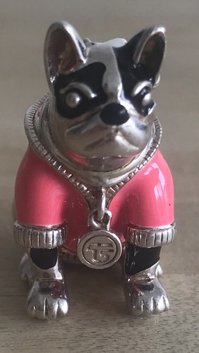 Thomas Sabo RARE Sterling Silver Pink Enamel Frenchie Bulldog Charm Pendant - Picture 2 of 10