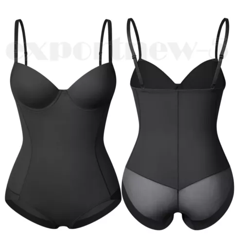Women's Tummy Control Underwire Bra Bodysuits Body Shaper Leotards Top Jumpsuit - Picture 18 of 23
