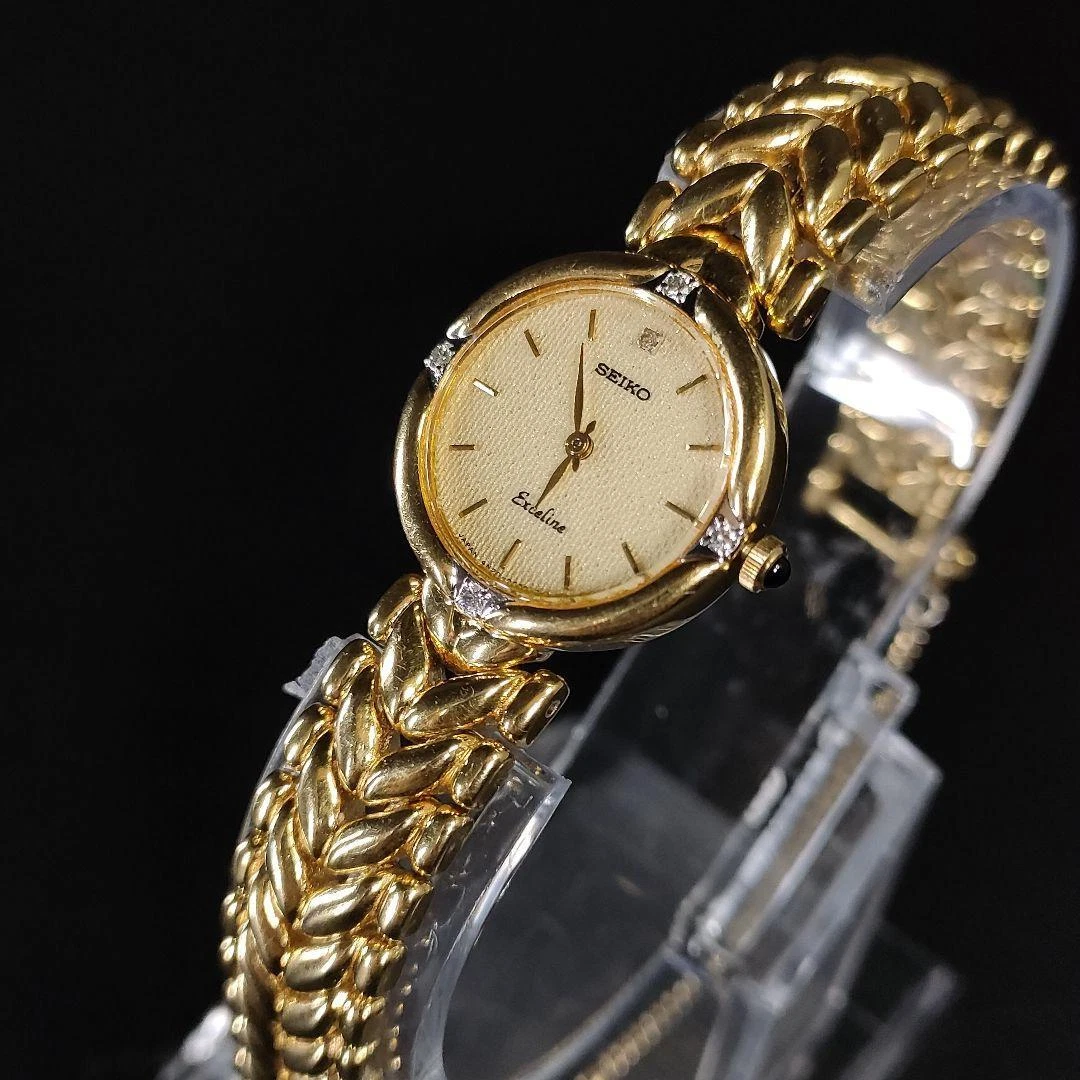 Pole Working Product Seiko Exceline 4N20 Gold Diamond