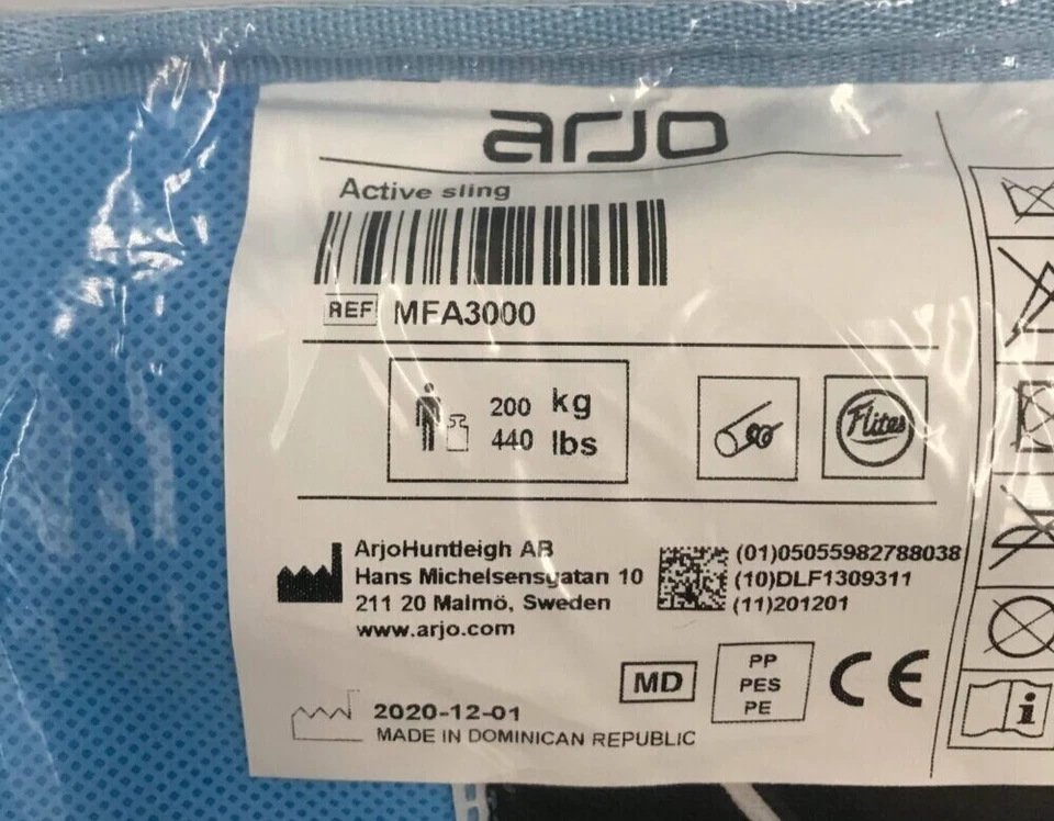 New Arjo ArjoHuntleigh MFA3000 Active Sling up to 440 lbs