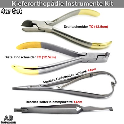 KFO Pliers Wire Cutter Distal End Cutter Ligature Scender Mathieu Holder Set of 4