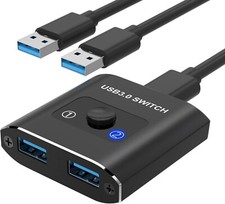 USB Switch, USB 3.0 Switch, Bi-Directional USB Switch 2 in 1 Out/ 1 in 2 Out