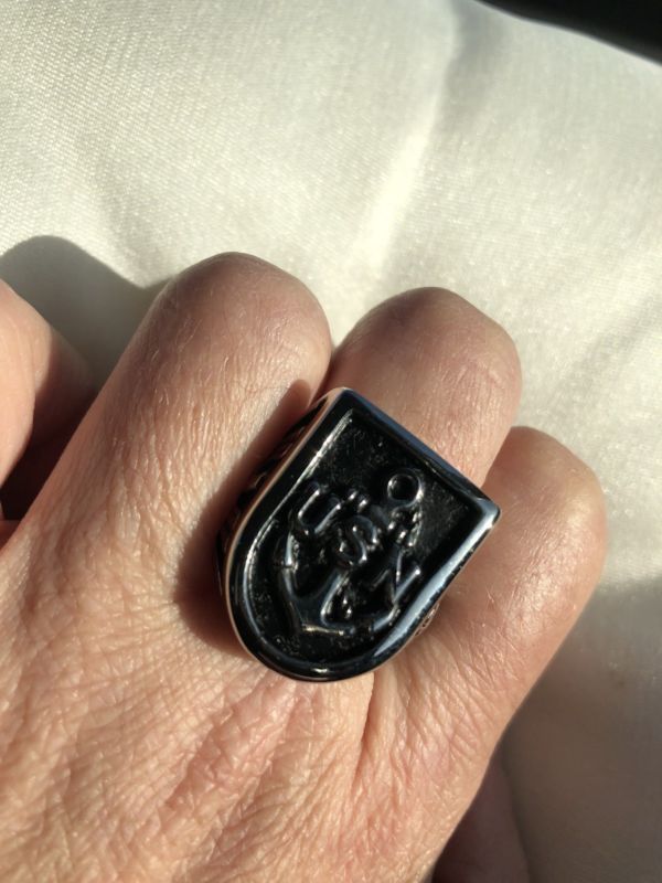 Vintage Silver United States Navy Stainless Steel Ring | eBay