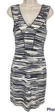 TART Womens Sheath Mini Dress Size XS V-Neck Sleeveless Zip Up Gray
