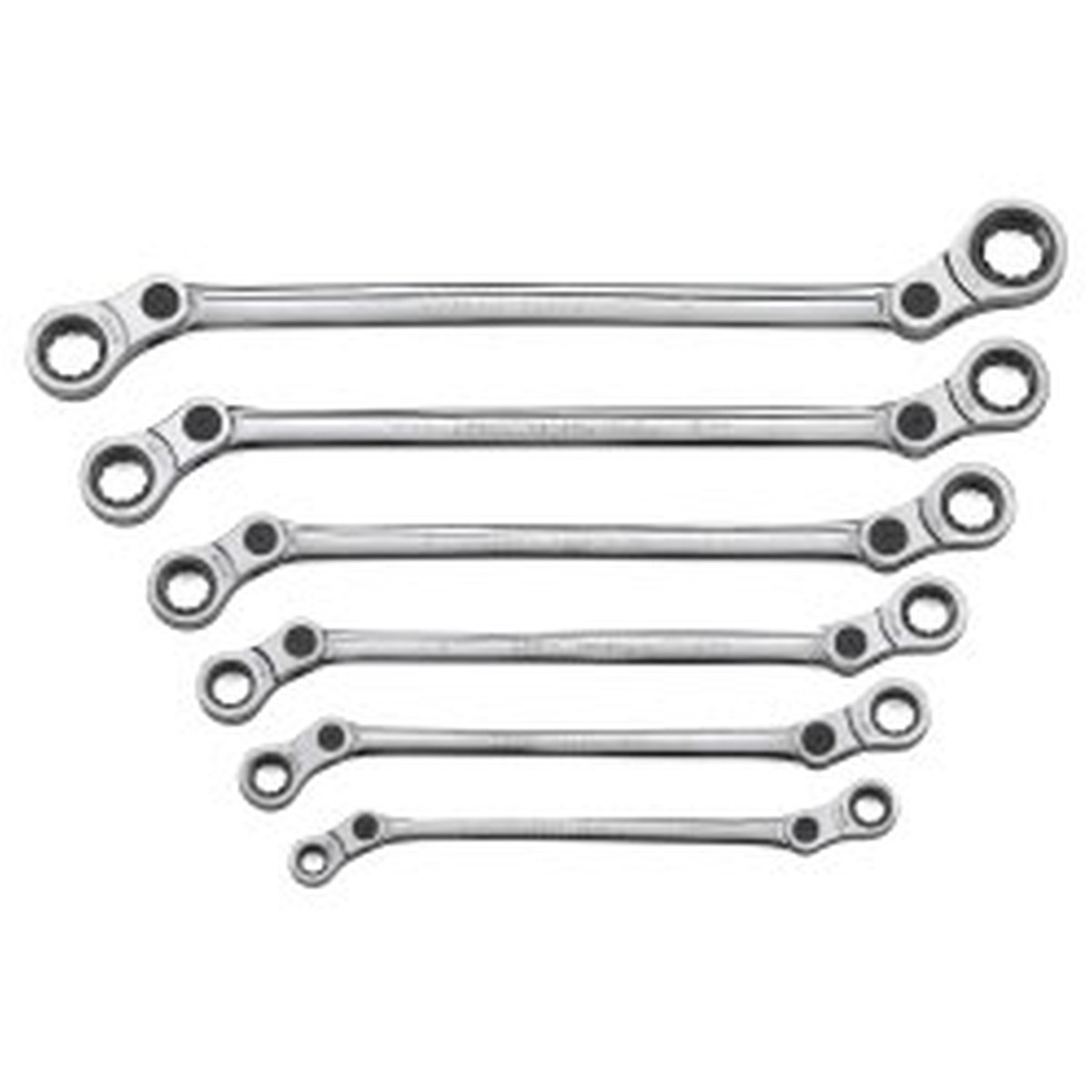 6 Piece METRIC XXL INDEXING DOUBLE BOX Ratcheting Wrench Set
