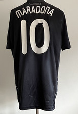 Argentina World Cup 2007 2009 Adidas Blue Maradona 10 Away Football Shirt XL