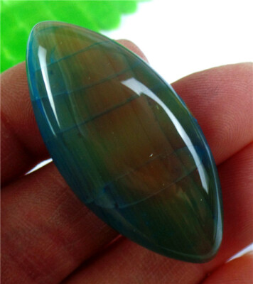 40x20x6mm Blue&Brown Dragon Veins Agate Marquise Cab Cabochon AD65313