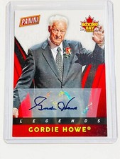 2014 Panini Boxing Day Hockey Legends #2 Gordie Howe Autograph Red Wings