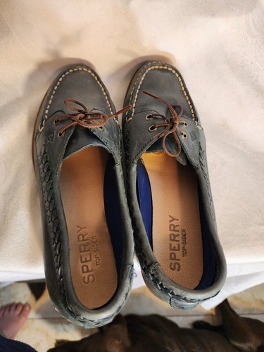Sperry Women's Top-Siders Blue 7.5M Leather Non-marking Boat Shoes STS96577 - Picture 6 of 10