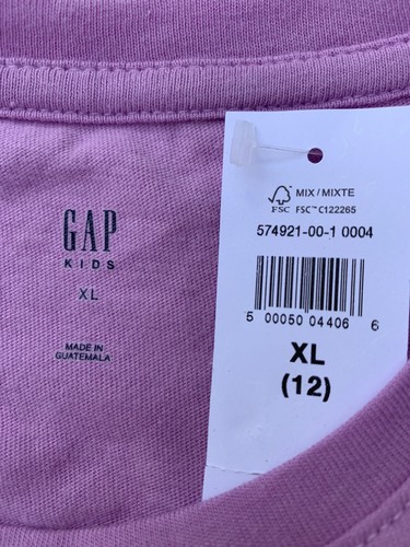 New GAP Kid’s DANCE GYMNASTICS Graphic T-Shirt Lavender Purple HEART X-Large 12 - Picture 7 of 7