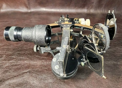 1953 C. Plath Mikrometer Sextant, Hamburg, mit Box, Schlüssel & Zertifikat - Bild 9 von 24