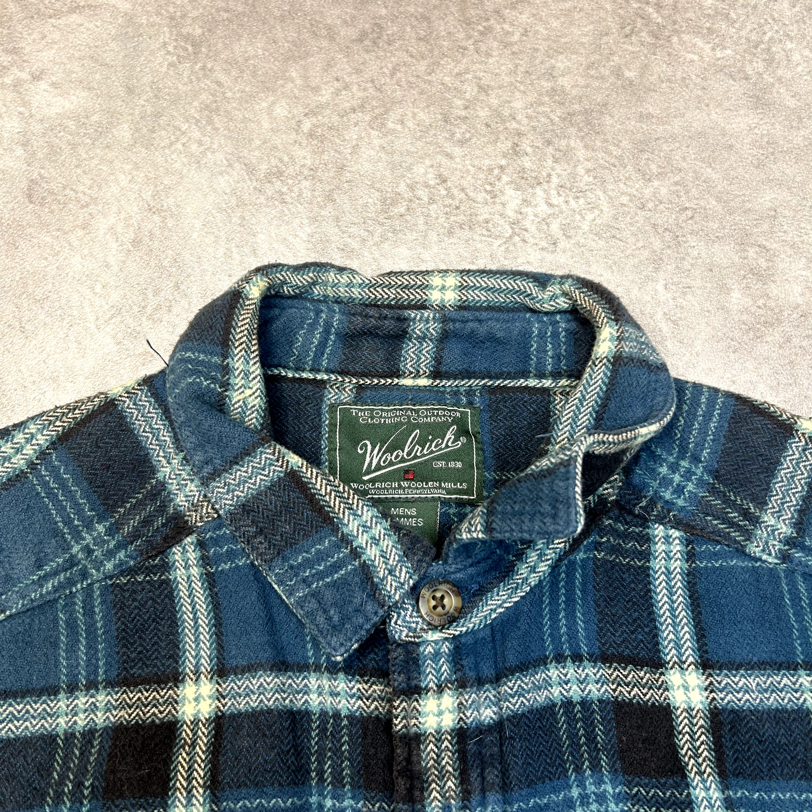 Woolrich Checkered Shirt Mens Large Y2K Long Sleeve Flannel Shirt, Green image 3