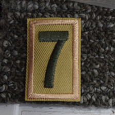 Boy Scout Troop Unit Number "7" Green Tan Uniform Shirt Patch BSA MV421