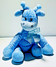 First  Main Jingles Blue Giraffe Satin Baby Plush Lovey