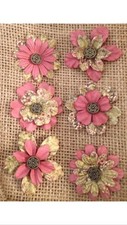 Flower Rustic Barn Wedding Bridal Cake Shower Baby Accent Hair DIY Halo S/6 New