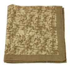 THE MENS STORE Taupe Wool Silk Blend Pocket Square NWT