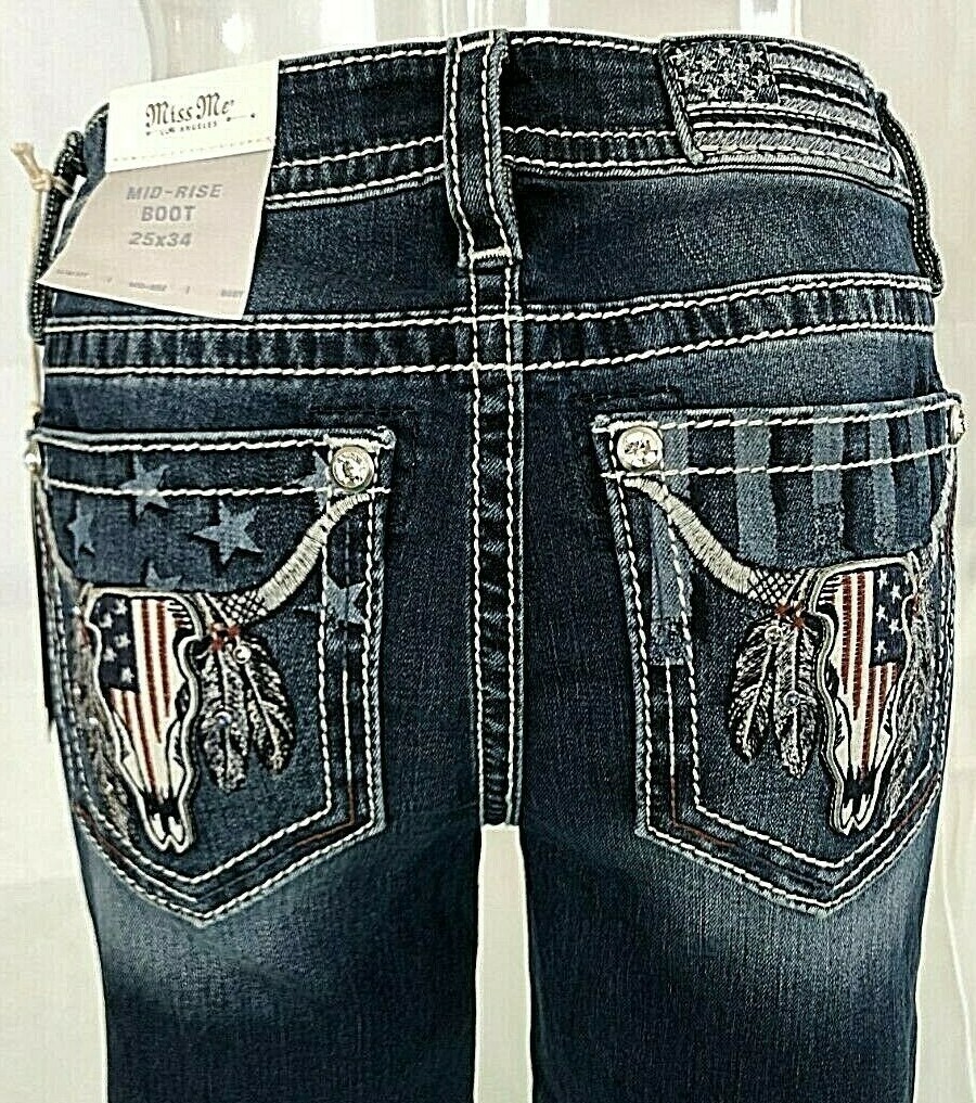 NEW MISS ME JEANS W/ TAGS M3747B BOOT 
