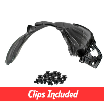 Front Left Driver Side Fender Liner w/ Clips For 2007-2008 Honda Fit HO1250112