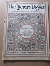 The LITERARY DIGEST September 27, 1913 Magazine GREAT Ads