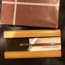 Penna stilografica vintage laminata oro Lalex con scatola originale con certificato