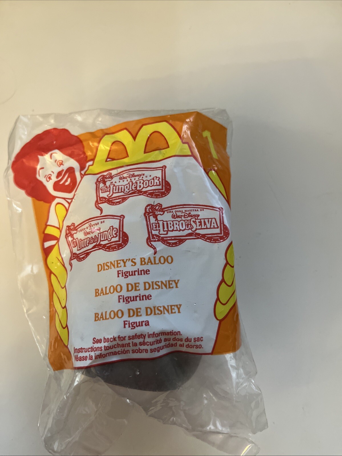 Disney The Jungle Book McDonalds Happy Meal Toy #1 Baloo Figurine 1997