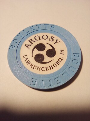 ARGOSY CASINO LAWRENCEBURG, IN. ROULETTE CHIP GREAT FOR VINTAGE COLLECTION # 4.