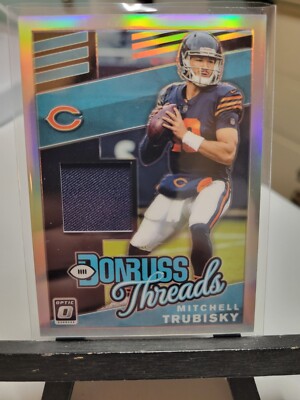 Mitchell Trubisky Threads Relic 2019 Panini Donruss Optic Football