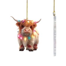 Acrylic Cow Car Ornament, Backpack Accessory - New