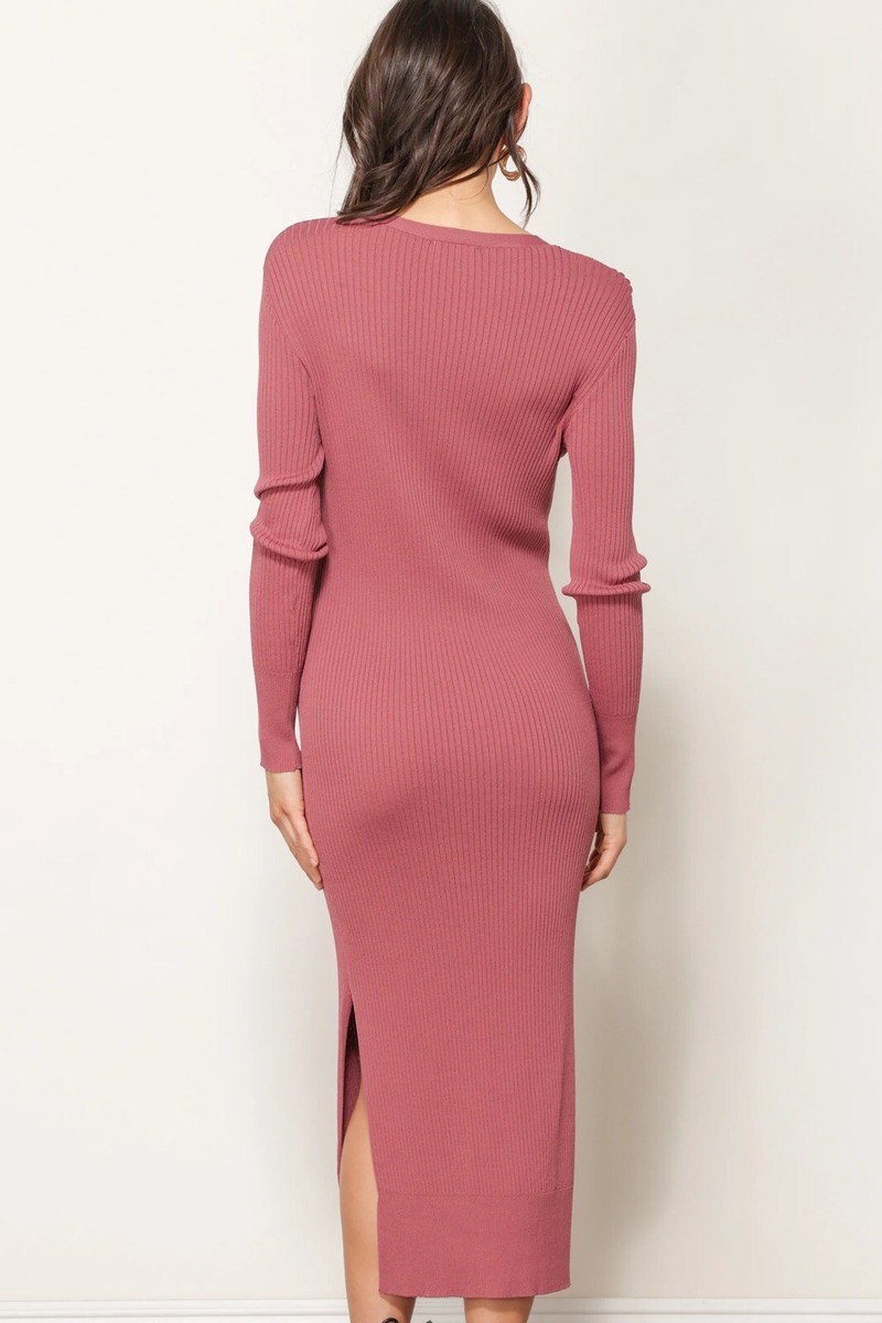 Line & Dot Simone Button Down Sweater Dress Mauve Pink Long Sleeve XS NWT  $136 | eBay