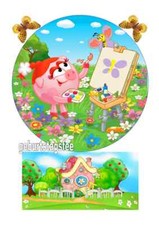 Tortenaufleger Smeshariki - rund 20cm.