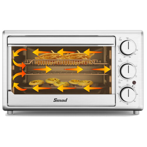 26 QT 1800 W Toaster Oven Air Fryer Convection Stainless Steel 6-Slice Kitchen - Picture 1 of 10